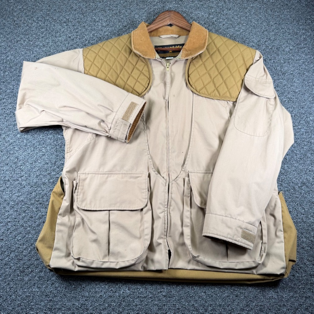 Gamehide Mens Vintage Hunting Jacket Tan Khaki RWA-91 Large